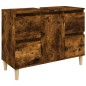 vidaXL Waschbeckenunterschrank Räuchereiche 80x33x60 cm Holzwerkstoff vidaXL Waschbeckenunterschrank Räuchereiche 80x33x60 cm Holzwerkstoff