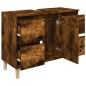 vidaXL Waschbeckenunterschrank Räuchereiche 80x33x60 cm Holzwerkstoff vidaXL Waschbeckenunterschrank Räuchereiche 80x33x60 cm Holzwerkstoff