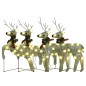 vidaXL LED-Rentiere 4 Stk. Golden 80 LEDs vidaXL LED-Rentiere 4 Stk. Golden 80 LEDs