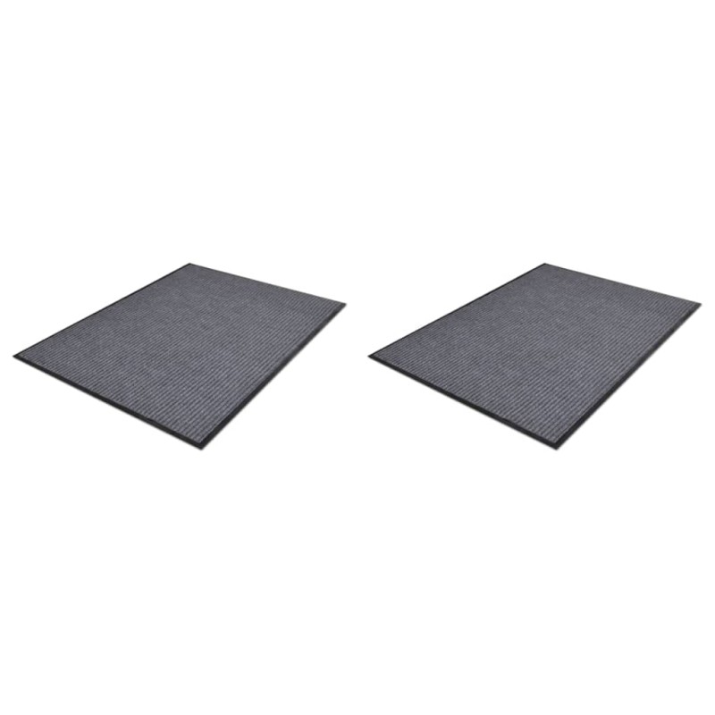 Türmatten 2 Stk. PVC Grau 90 x 60 cm Türmatten 2 Stk. PVC Grau 90 x 60 cm