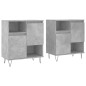 vidaXL Sideboards 2 Stk. Betongrau Holzwerkstoff vidaXL Sideboards 2 Stk. Betongrau Holzwerkstoff