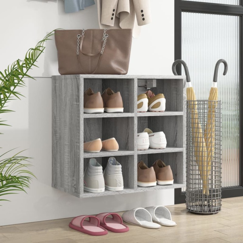 vidaXL Schuhregal Grau Sonoma 52,5x30x50 cm vidaXL Schuhregal Grau Sonoma 52,5x30x50 cm