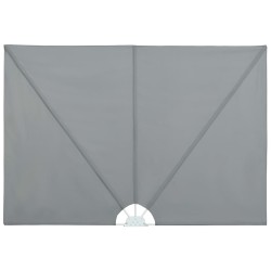 vidaXL Faltbarer Terrassen-Seitenfächer Grau 400×200 cm