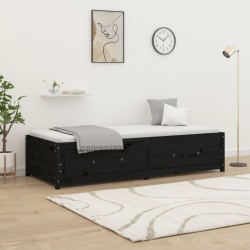 vidaXL Tagesbett Schwarz 80x200 cm Massivholz Kiefer