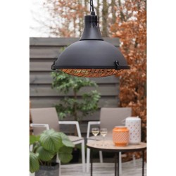 Sunred Deckenheizstrahler Indus II 2100W Halogen Schwarz