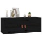 vidaXL Wandschrank Schwarz 80x30x30 cm Massivholz Kiefer vidaXL Wandschrank Schwarz 80x30x30 cm Massivholz Kiefer