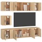 vidaXL 7-tlg. TV-Schrank-Set Sonoma-Eiche Holzwerkstoff vidaXL 7-tlg. TV-Schrank-Set Sonoma-Eiche Holzwerkstoff