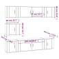 vidaXL 7-tlg. TV-Schrank-Set Sonoma-Eiche Holzwerkstoff vidaXL 7-tlg. TV-Schrank-Set Sonoma-Eiche Holzwerkstoff