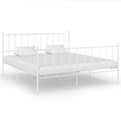 vidaXL Bett Weiß Metall 200x200 cm