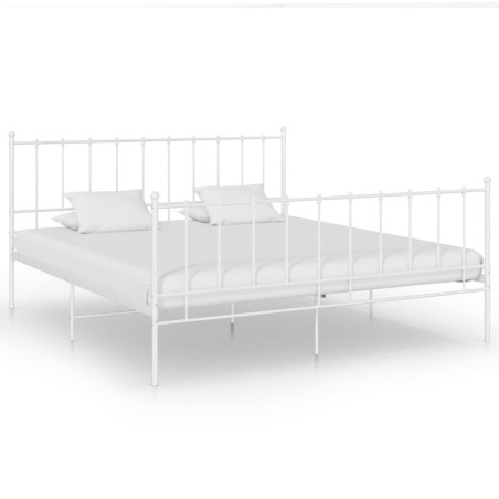 vidaXL Bett Weiß Metall 200x200 cm