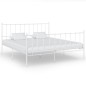 vidaXL Bett Weiß Metall 200x200 cm vidaXL Bett Weiß Metall 200x200 cm