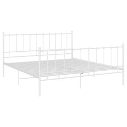 vidaXL Bett Weiß Metall 200x200 cm
