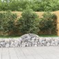 vidaXL Gabionen mit Hochbogen 3 Stk. 200x30x40/60 cm Verzinktes Eisen vidaXL Gabionen mit Hochbogen 3 Stk. 200x30x40/60 cm Verzinktes Eisen