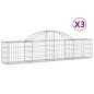 vidaXL Gabionen mit Hochbogen 3 Stk. 200x30x40/60 cm Verzinktes Eisen vidaXL Gabionen mit Hochbogen 3 Stk. 200x30x40/60 cm Verzinktes Eisen