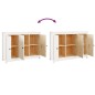 vidaXL Sideboard Weiß 100x35x74 cm Massivholz Kiefer vidaXL Sideboard Weiß 100x35x74 cm Massivholz Kiefer