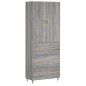 vidaXL Highboard Grau Sonoma 69,5x34x180 cm Holzwerkstoff vidaXL Highboard Grau Sonoma 69,5x34x180 cm Holzwerkstoff