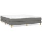 vidaXL Boxspringbett mit Matratze Dunkelgrau 180x200 cm Stoff vidaXL Boxspringbett mit Matratze Dunkelgrau 180x200 cm Stoff
