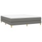 vidaXL Boxspringbett mit Matratze Dunkelgrau 180x200 cm Stoff vidaXL Boxspringbett mit Matratze Dunkelgrau 180x200 cm Stoff
