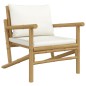 vidaXL 3-tlg. Garten-Lounge-Set mit Kissen Creme Bambus vidaXL 3-tlg. Garten-Lounge-Set mit Kissen Creme Bambus