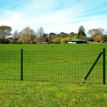 vidaXL Eurozaun Stahl 10 x 0,8 m Grün