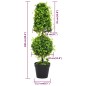 vidaXL Künstlicher Buchsbaum mit Topf Grün 100 cm vidaXL Künstlicher Buchsbaum mit Topf Grün 100 cm