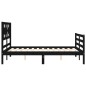vidaXL Massivholzbett mit Kopfteil Schwarz 140x190 cm vidaXL Massivholzbett mit Kopfteil Schwarz 140x190 cm