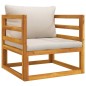 vidaXL 12-tlg. Garten-Lounge-Set mit Hellgrauen Kissen Massivholz vidaXL 12-tlg. Garten-Lounge-Set mit Hellgrauen Kissen Massivholz