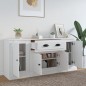 vidaXL Sideboards 3 Stk. Weiß Holzwerkstoff vidaXL Sideboards 3 Stk. Weiß Holzwerkstoff