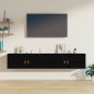 vidaXL Wandschränke 2 Stk. Schwarz 80x30x30 cm Massivholz Kiefer vidaXL Wandschränke 2 Stk. Schwarz 80x30x30 cm Massivholz Kiefer