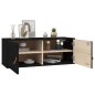 vidaXL Wandschränke 2 Stk. Schwarz 80x30x30 cm Massivholz Kiefer vidaXL Wandschränke 2 Stk. Schwarz 80x30x30 cm Massivholz Kiefer