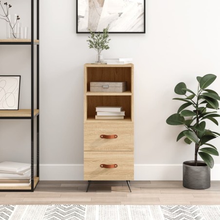 vidaXL Sideboard Sonoma-Eiche 34,5x34x90 cm Holzwerkstoff