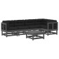 vidaXL 6-tlg. Garten-Lounge-Set mit Kissen Grau Massivholz vidaXL 6-tlg. Garten-Lounge-Set mit Kissen Grau Massivholz