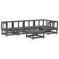 vidaXL 6-tlg. Garten-Lounge-Set mit Kissen Grau Massivholz vidaXL 6-tlg. Garten-Lounge-Set mit Kissen Grau Massivholz