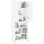 Highboard Weiß 69,5x34x180 cm Holzwerkstoff Highboard Weiß 69,5x34x180 cm Holzwerkstoff