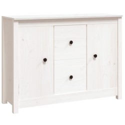 vidaXL Sideboard Weiß 100x35x74 cm Massivholz Kiefer