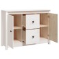 vidaXL Sideboard Weiß 100x35x74 cm Massivholz Kiefer vidaXL Sideboard Weiß 100x35x74 cm Massivholz Kiefer