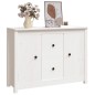 vidaXL Sideboard Weiß 100x35x74 cm Massivholz Kiefer vidaXL Sideboard Weiß 100x35x74 cm Massivholz Kiefer