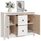 vidaXL Sideboard Weiß 100x35x74 cm Massivholz Kiefer vidaXL Sideboard Weiß 100x35x74 cm Massivholz Kiefer