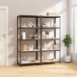 vidaXL Regale mit 5 Böden 2 Stk. Anthrazit Stahl & Holzwerkstoff vidaXL Regale mit 5 Böden 2 Stk. Anthrazit Stahl & Holzwerkstoff