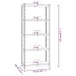 vidaXL Regale mit 5 Böden 2 Stk. Anthrazit Stahl & Holzwerkstoff vidaXL Regale mit 5 Böden 2 Stk. Anthrazit Stahl & Holzwerkstoff
