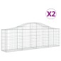 vidaXL Gabionen mit Hochbogen 2 Stk. 200x30x60/80 cm Verzinktes Eisen vidaXL Gabionen mit Hochbogen 2 Stk. 200x30x60/80 cm Verzinktes Eisen