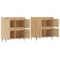 vidaXL Sideboards 2 Stk. Sonoma-Eiche Holzwerkstoff vidaXL Sideboards 2 Stk. Sonoma-Eiche Holzwerkstoff
