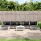 vidaXL 8-tlg. Garten-Lounge-Set mit Kissen Weiß Stahl vidaXL 8-tlg. Garten-Lounge-Set mit Kissen Weiß Stahl