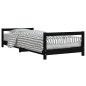vidaXL Kinderbett Schwarz 80x200 cm Massivholz Kiefer vidaXL Kinderbett Schwarz 80x200 cm Massivholz Kiefer