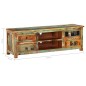vidaXL TV-Schrank Altholz 4 Schubladen