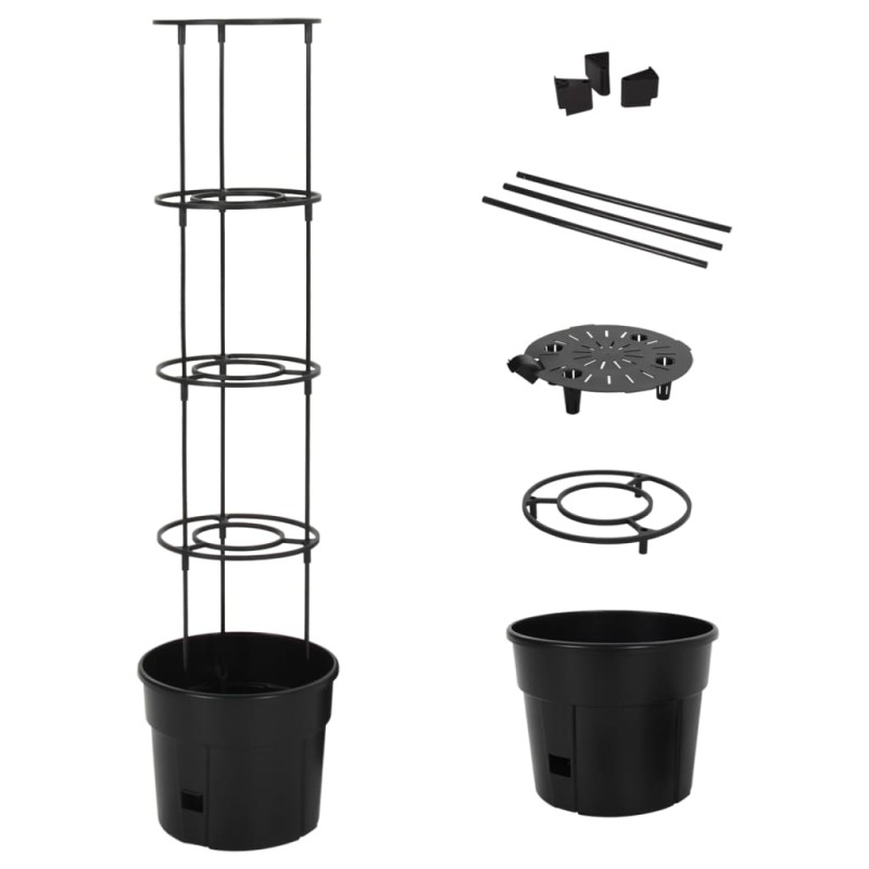 vidaXL Tomatentopf Anthrazit Ø29,5x115 cm Polypropylen vidaXL Tomatentopf Anthrazit Ø29,5x115 cm Polypropylen