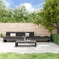 vidaXL 4-tlg. Garten-Lounge-Set mit Kissen Grau Massivholz vidaXL 4-tlg. Garten-Lounge-Set mit Kissen Grau Massivholz