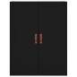 vidaXL Highboard Schwarz 69,5x34x180 cm Holzwerkstoff