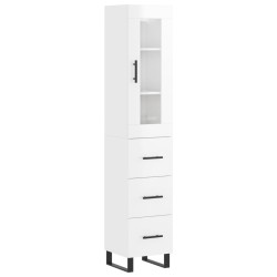vidaXL Highboard Hochglanz-Weiß 34,5x34x180 cm Holzwerkstoff