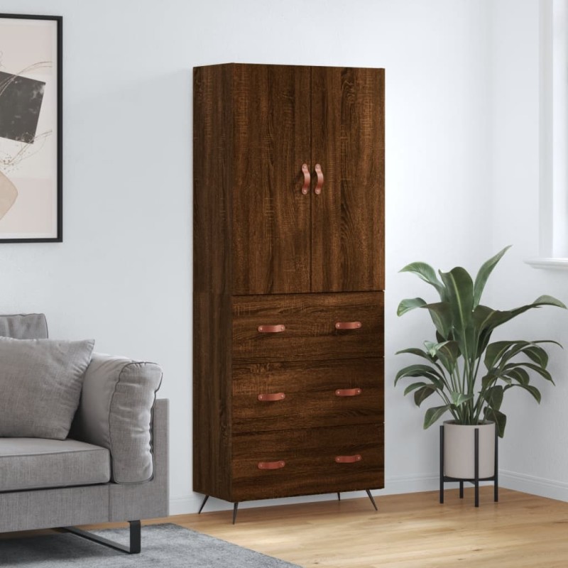 vidaXL Highboard Braun Eichen-Optik 69,5x34x180 cm Holzwerkstoff vidaXL Highboard Braun Eichen-Optik 69,5x34x180 cm Holzwerkstoff